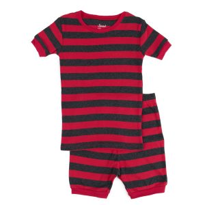 Kinder zwei Stück Baumwolle kurze Pyjama Mädchen gestreift