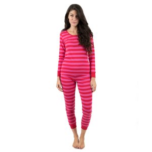 Damen zweiteilige Baumwolle Pyjamas gestreift
