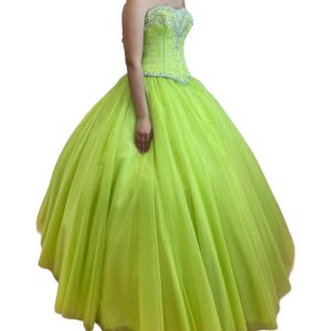 Strapless Quinceañera Kleid in Apfelgrün 7764878819388