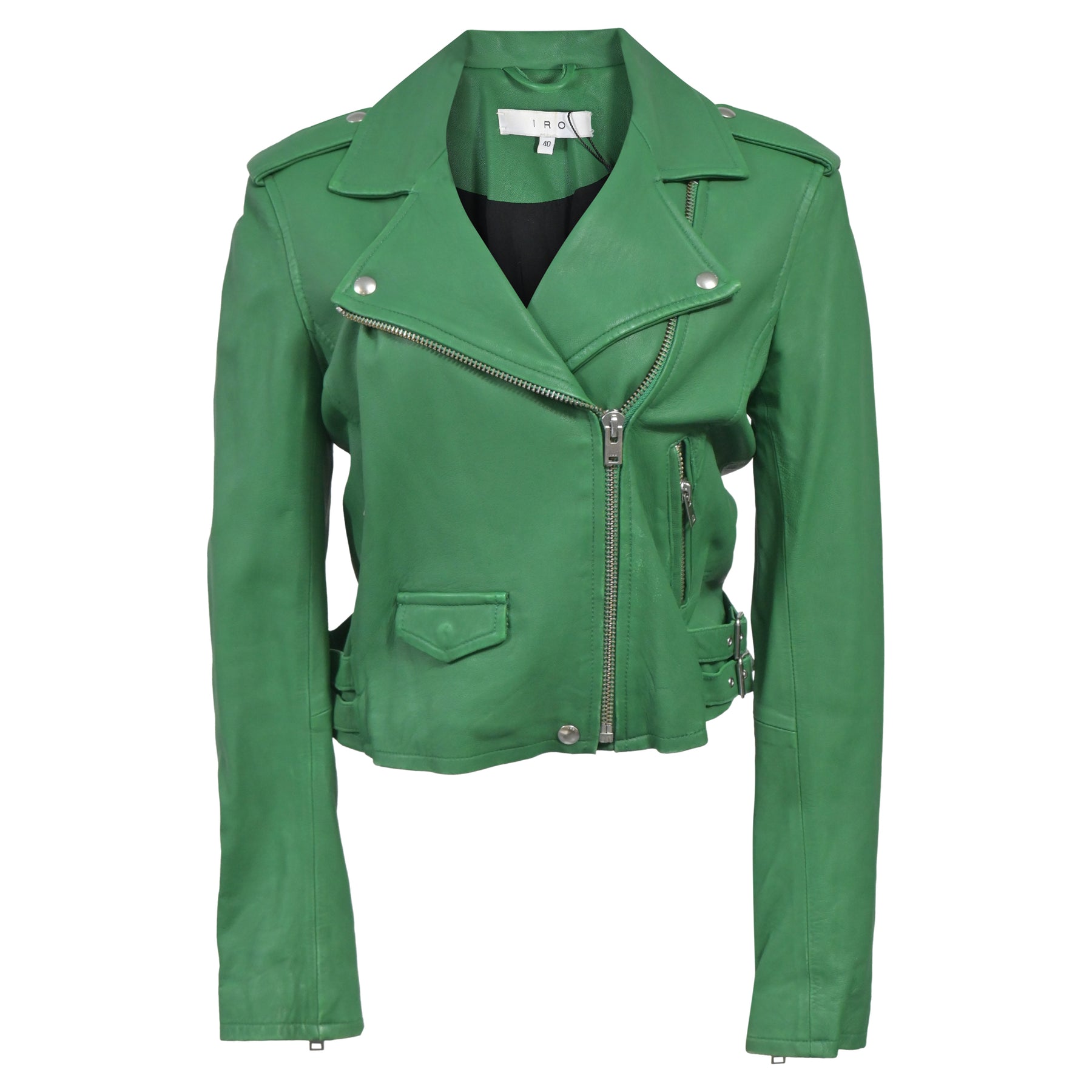 Iro Ashville – Jacke aus grünem Leder