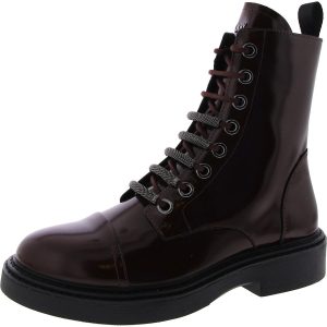 MALAYA LACE UP Leder Reißverschluss / mit Schnürung Kampf & mit Schnürungsstiefel