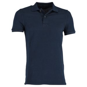 Tom Ford Poloshirt mit Knöpfen aus marineblauer Baumwolle