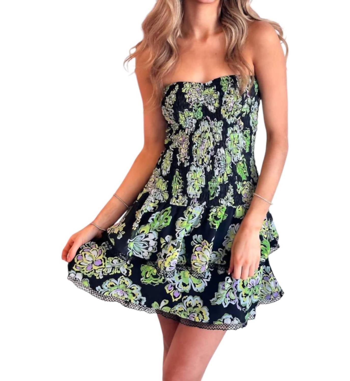 Lennyn Smocked Kleid in mehrfarbig