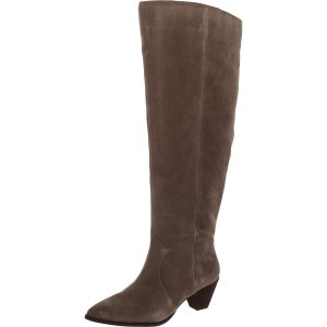 Sewinny4 Wildleder Block Ferse kniehohe Stiefel