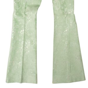 grün paisley samt glitzerhose