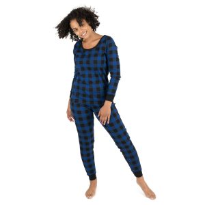 Weihnachten Damen zweiteilige Baumwolle Pyjamas kariert