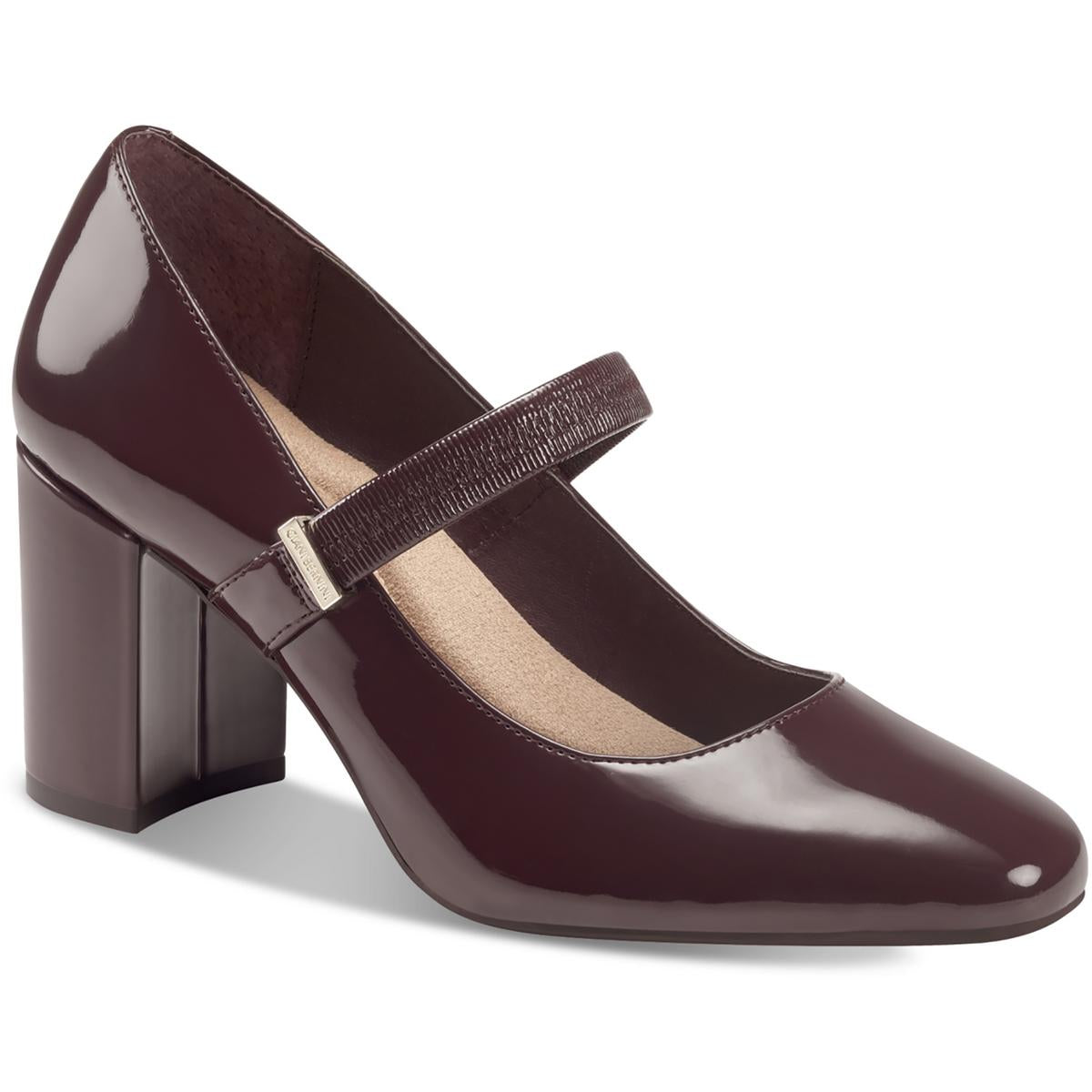 Cibyl Kunstleder Slip auf Mary Jane Absatzschuhe