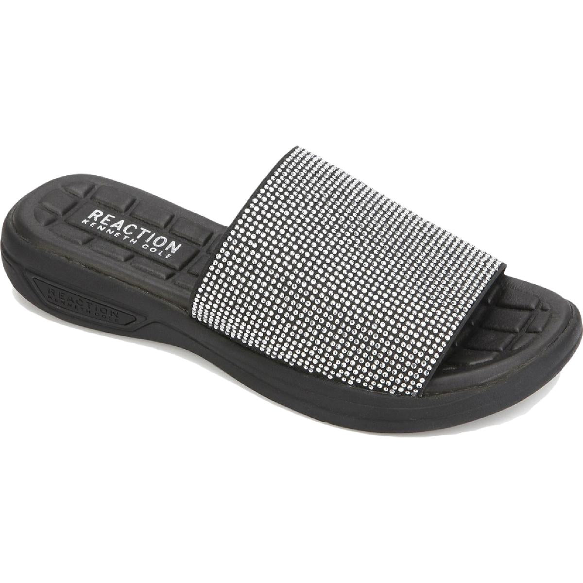 Vier Jewel Slide Open Toe Slip auf Slide Sandalen