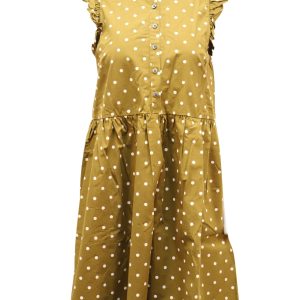 Madewell ärmelloses Kleid Polka-dot Print in brauner Baumwolle 7764873707580