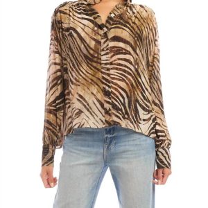 Nylbluse im Zebra 7764981678140
