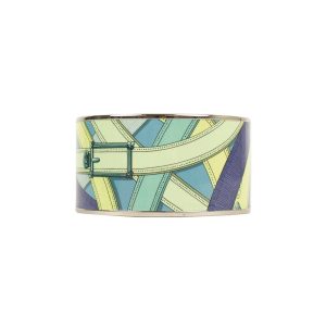 Blaues und grünes „Cavalcadour“-Design Extra Breite Armreif Armband