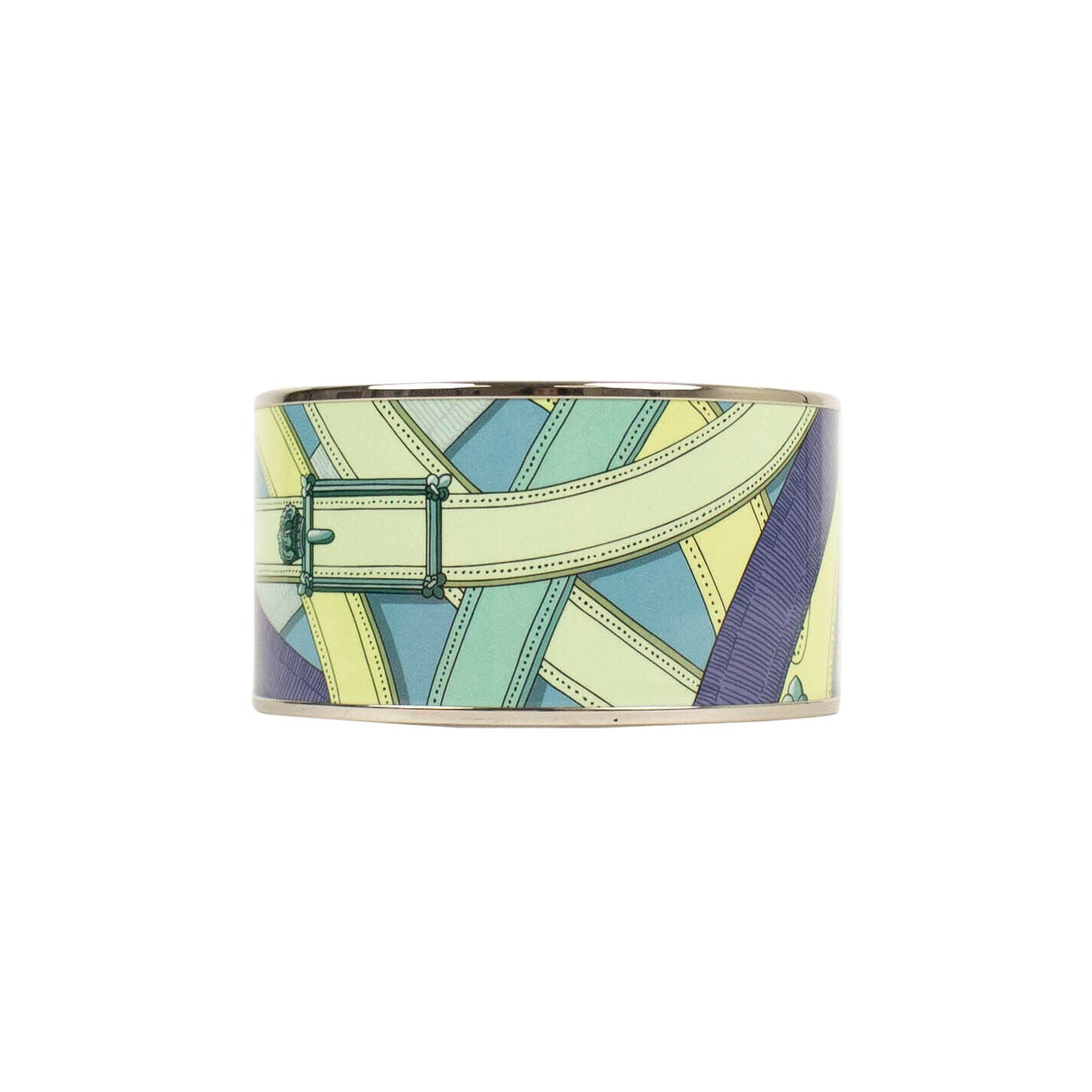 Blaues und grünes „Cavalcadour“-Design Extra Breite Armreif Armband