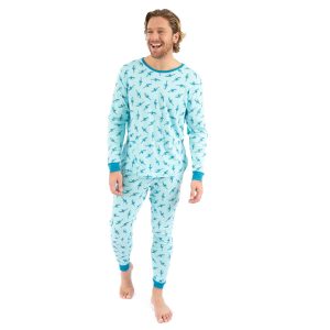 Herren zwei Stück Baumwolle Pyjamas Haie