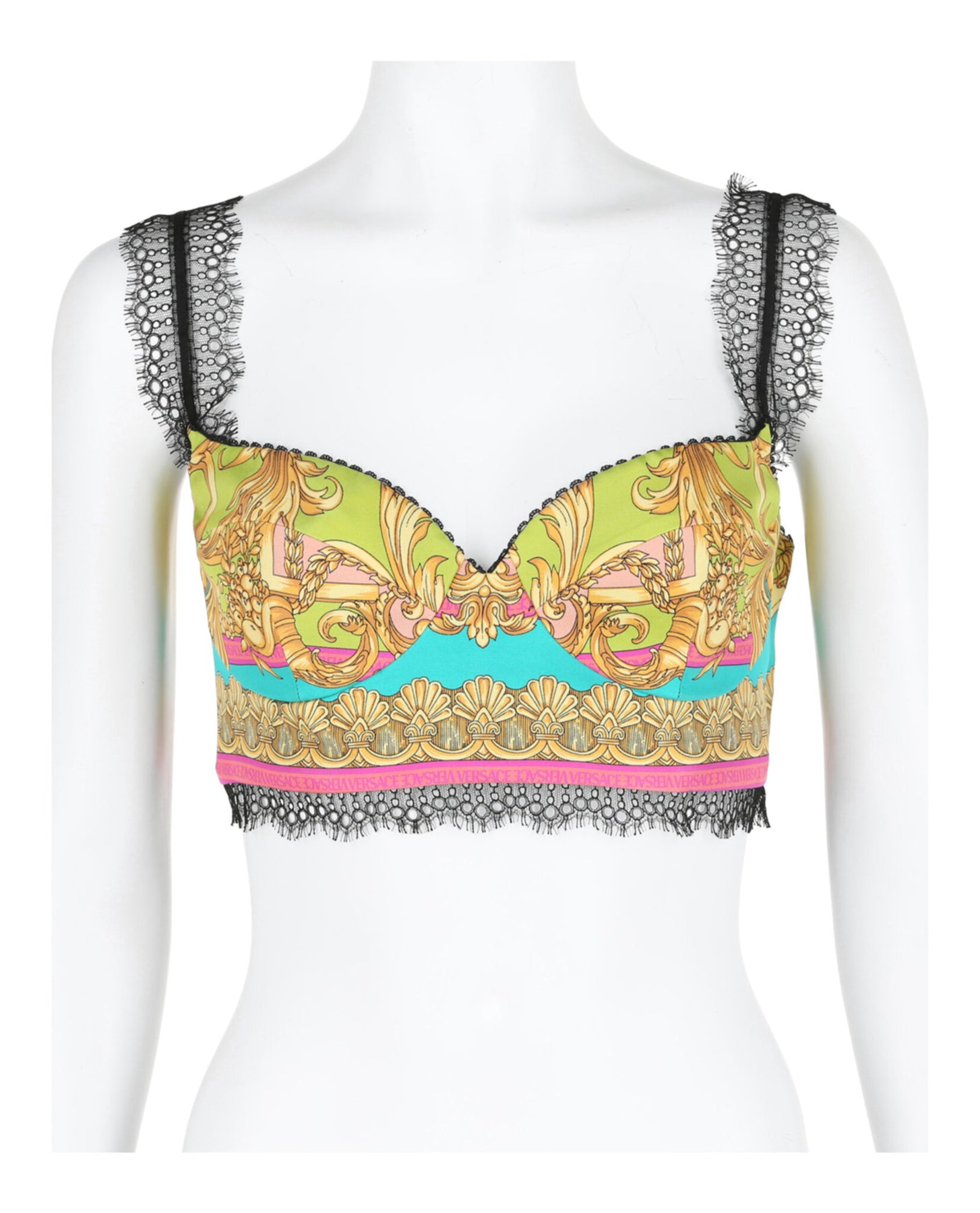 Schwarzes Crop Top aus Seide