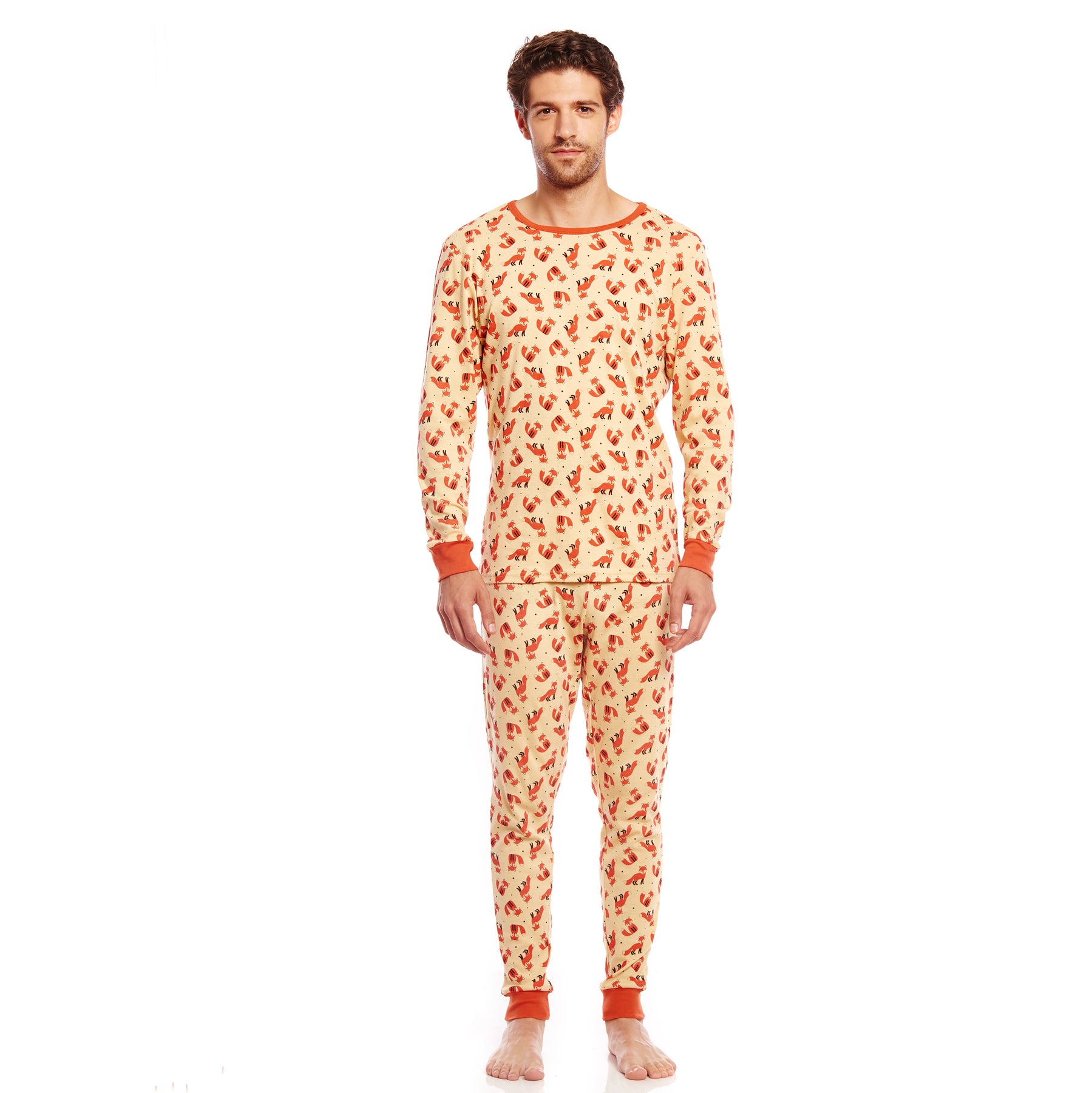 Herren Zwei Stück Baumwolle Pyjamas Fox