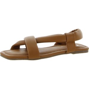Kunstleder kreuz und quer mit Fersenriemen Sandalen