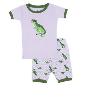 Kinder zwei Stück Baumwolle kurze Pyjamas rosa Trex