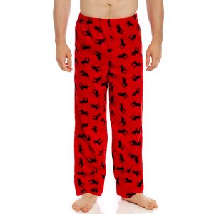 Weihnachten Herren Fleece Pyjama Hose Elch