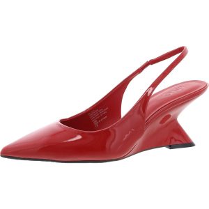 Sairi Patent Pointed Toe Slingback Absatz