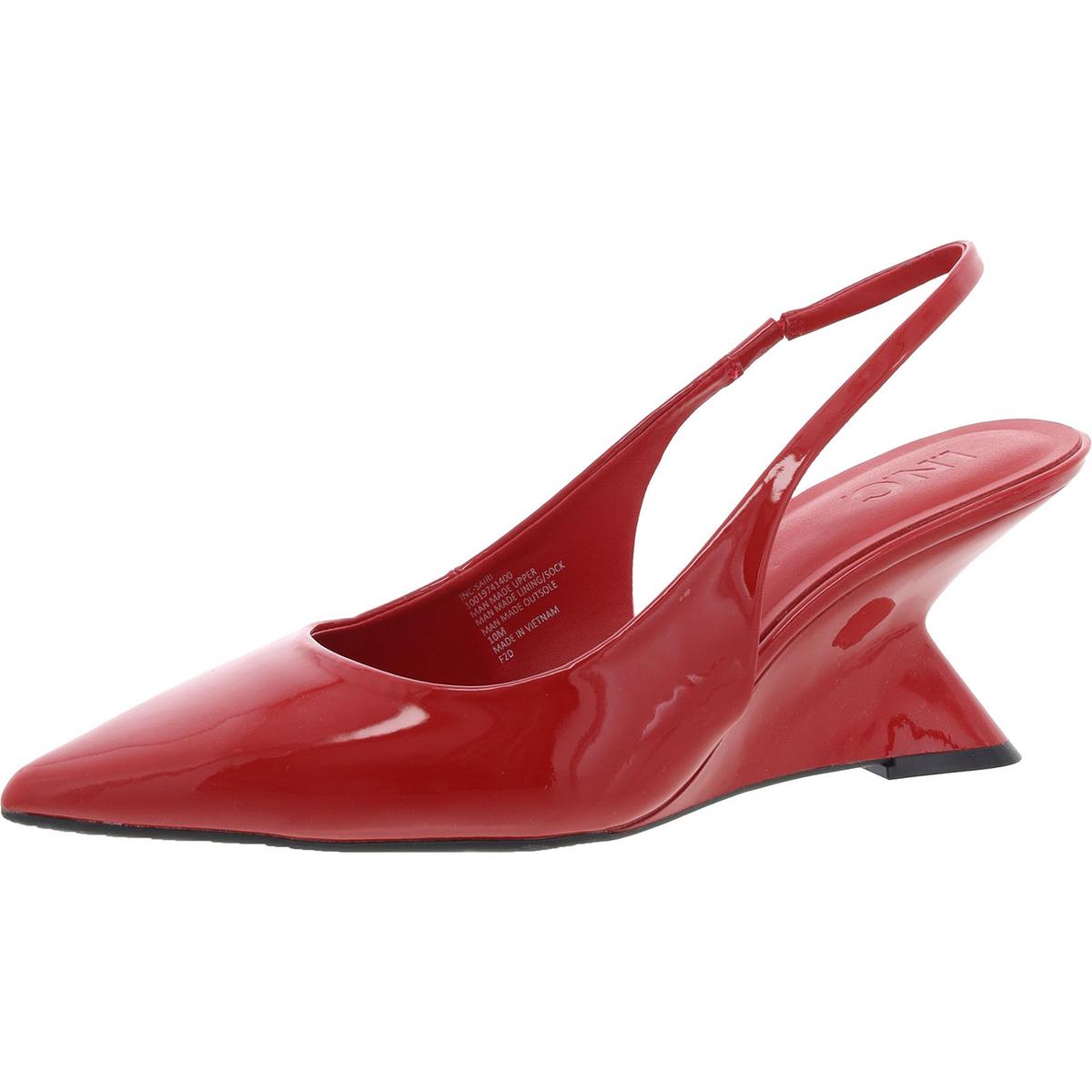 Sairi Patent Spitze Zehen Slingback Absatzschuhe
