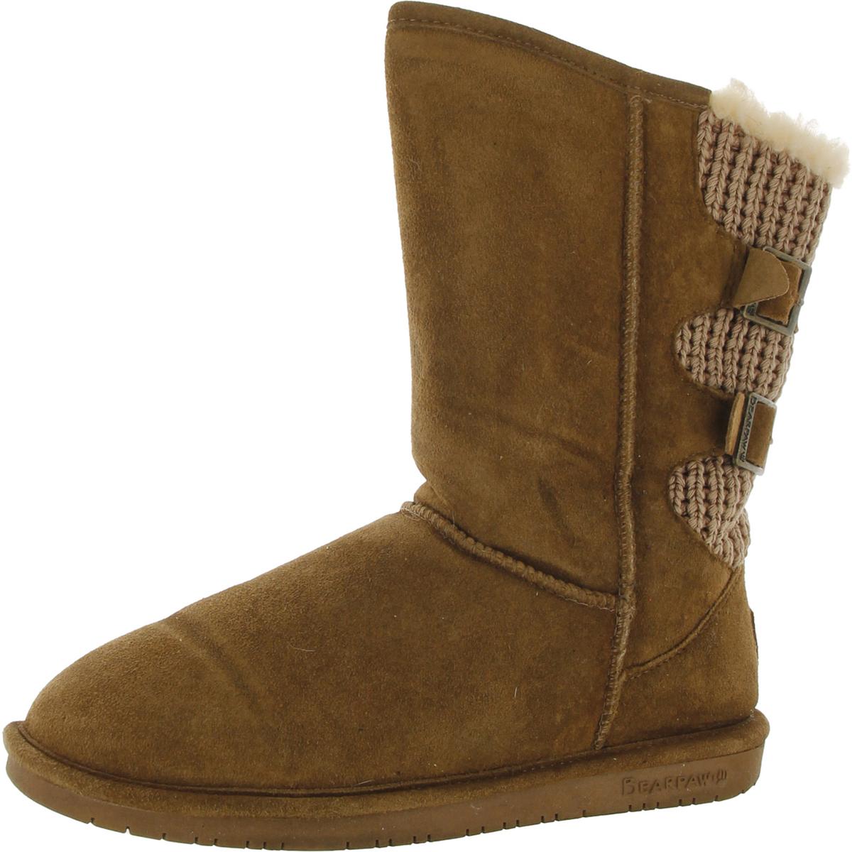 Boshie Wildleder Kunstpelz gefüttert Winter & Schneestiefel
