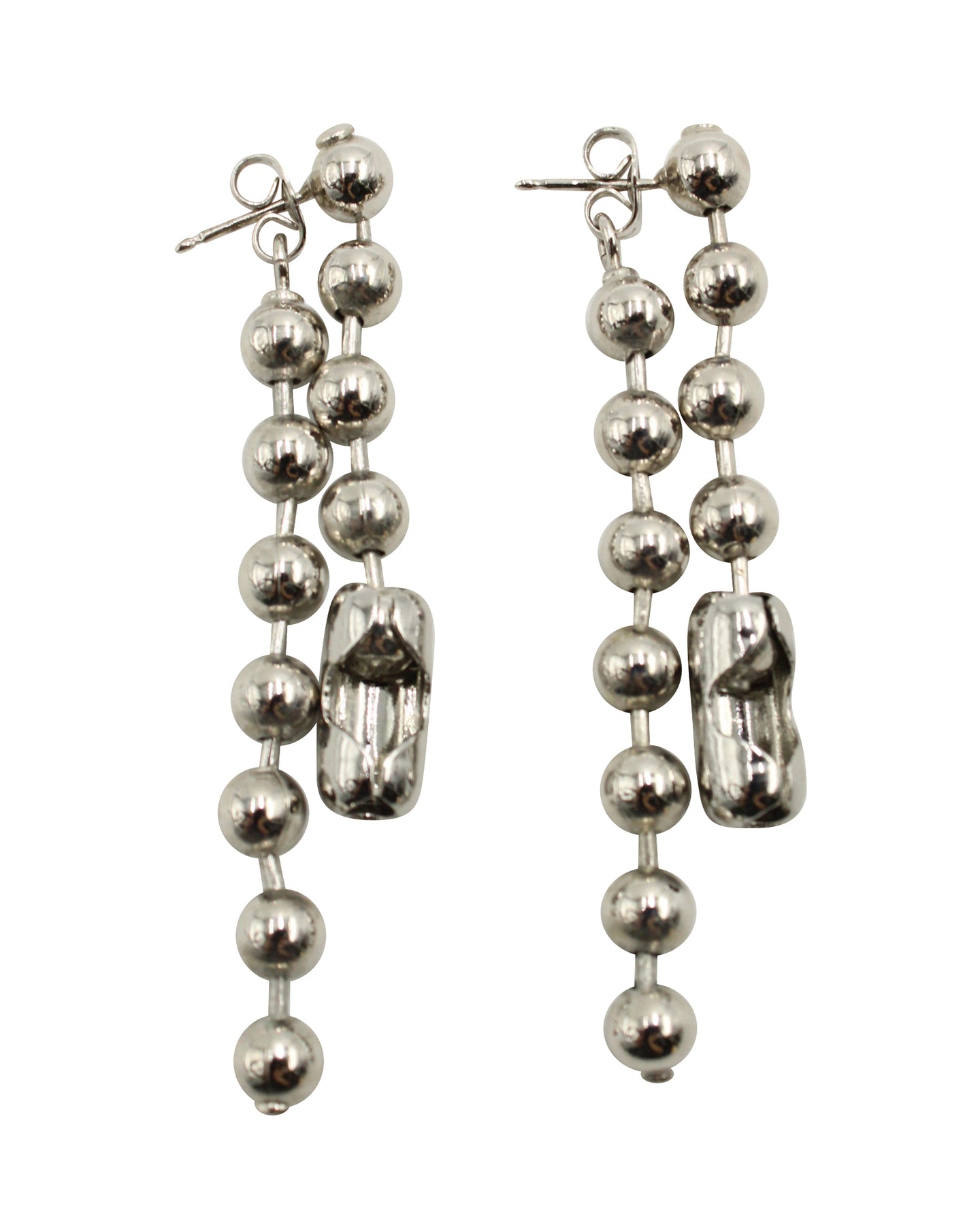 MM6 Kugelkette Ohrringe in Silber Metall baumeln