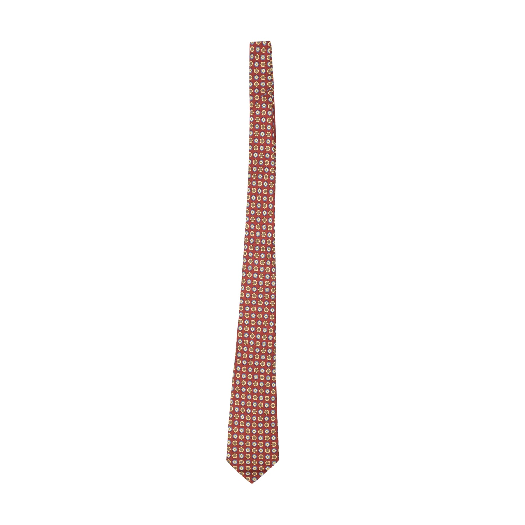 Brioni Seide handgemachte Blumen Krawatte – Rot