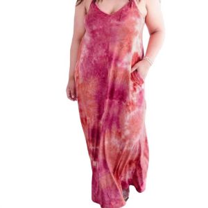 Samstagnachmittags-Maxikleid in Mehrfarbig