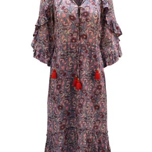 Figue bedrucktes Boho Kleid in mehrfarbiger Viskose 7765000290364