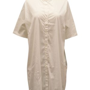 James Perse Button Down Hemd Kleid aus weißer Baumwolle – 7765005074492