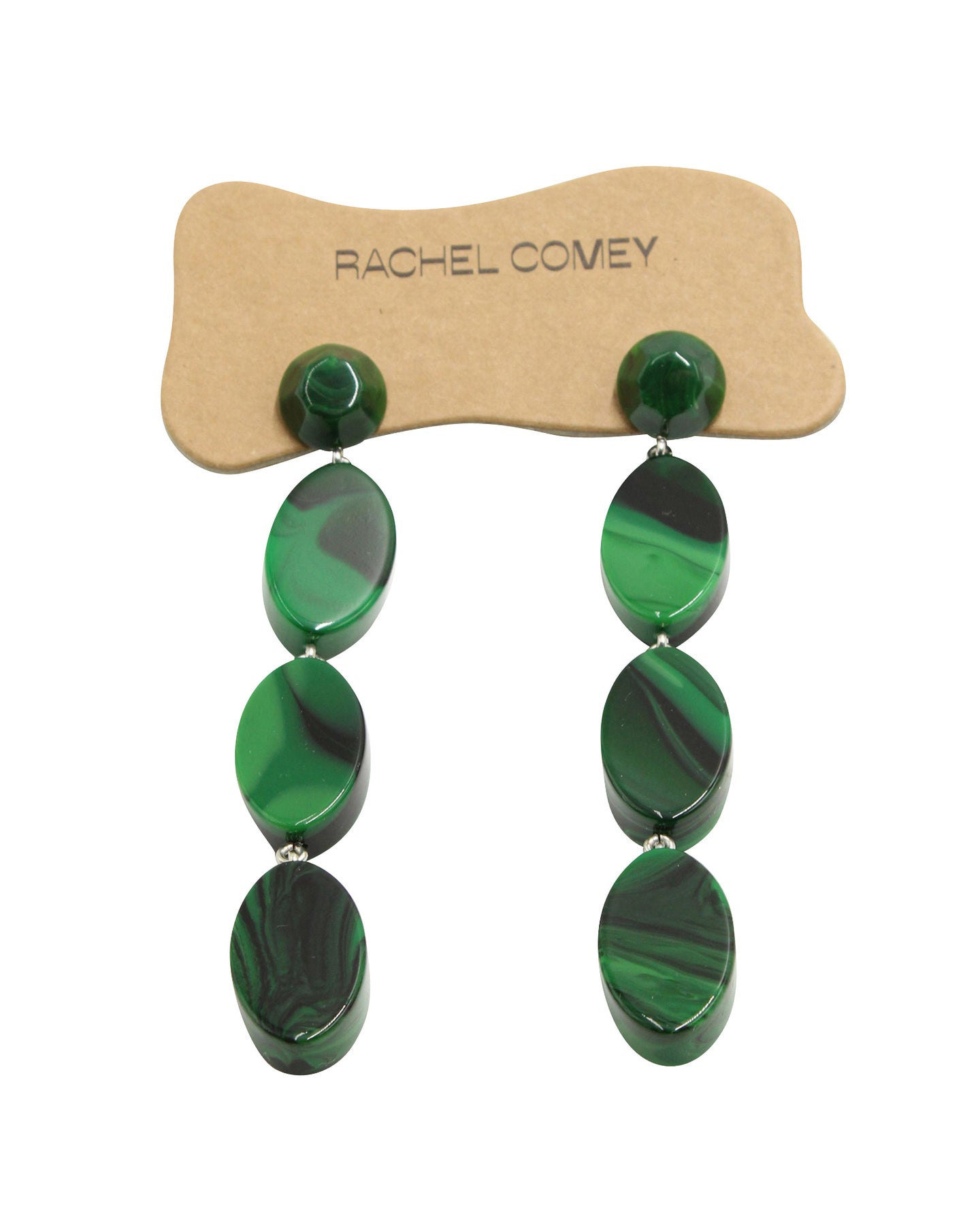 Rachel Comey oval Ohrringe aus grünem Acryl