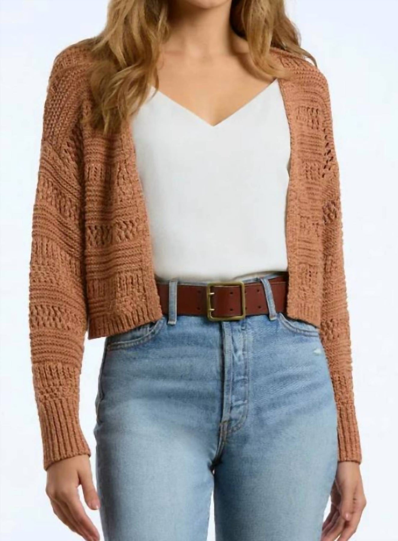 Andrea häkeln Strickjacke in Walnuss