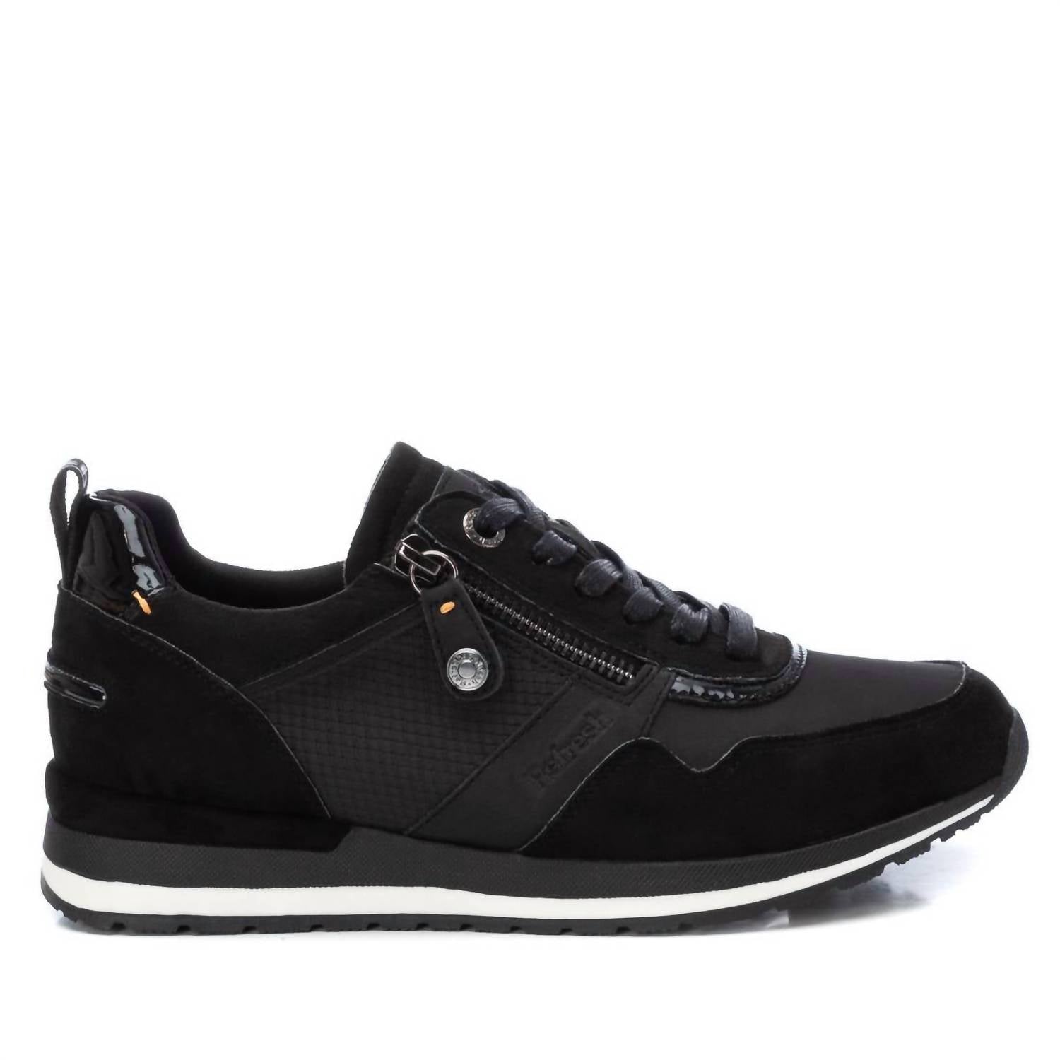 Damen Sneaker mit verstellbaren Schnürsenkeln in Schwarz