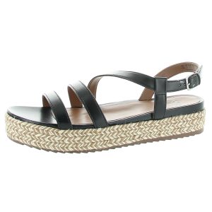 Peridot Kunstleder mit Fersenriemen flachform Sandalen