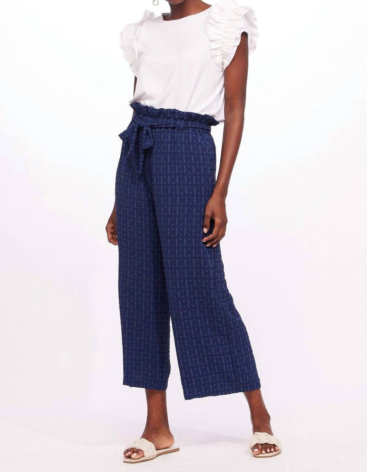 Adalyn geschnittene Hosen in Indigo