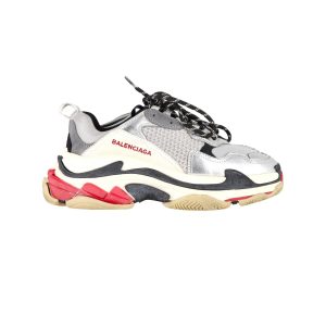 Balenciaga Dreifach Sneaker aus silbernem Polyester