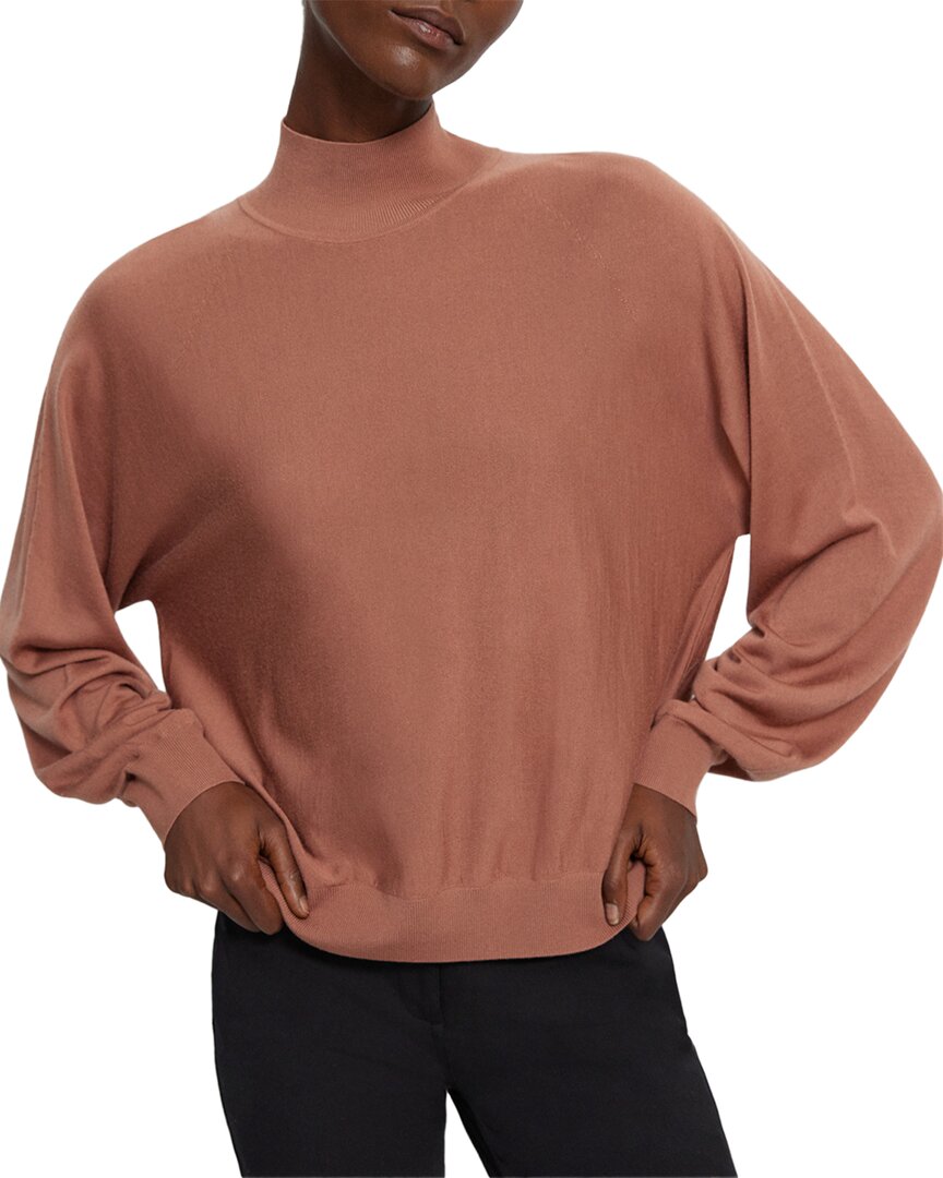 Theory Pullover mit einem Rundhalsausschnitt aus Blousonwolle