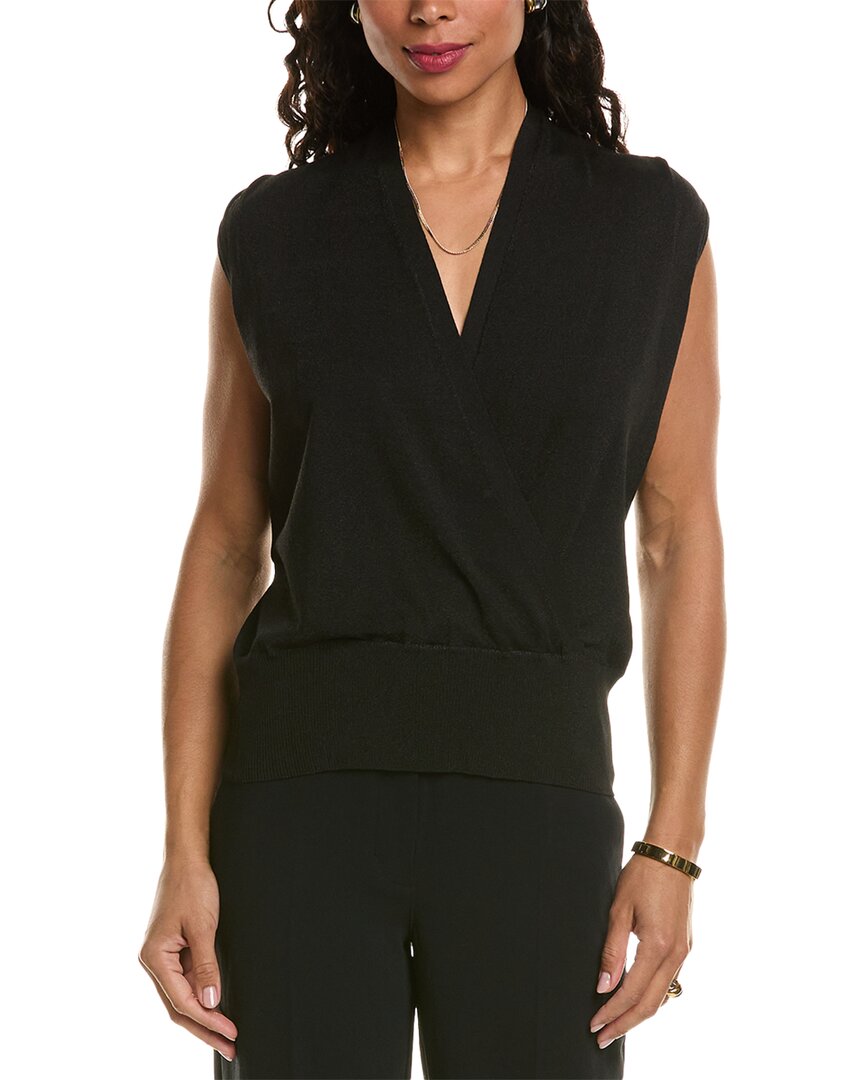 Elie Tahari Imitat Wrap Pullover