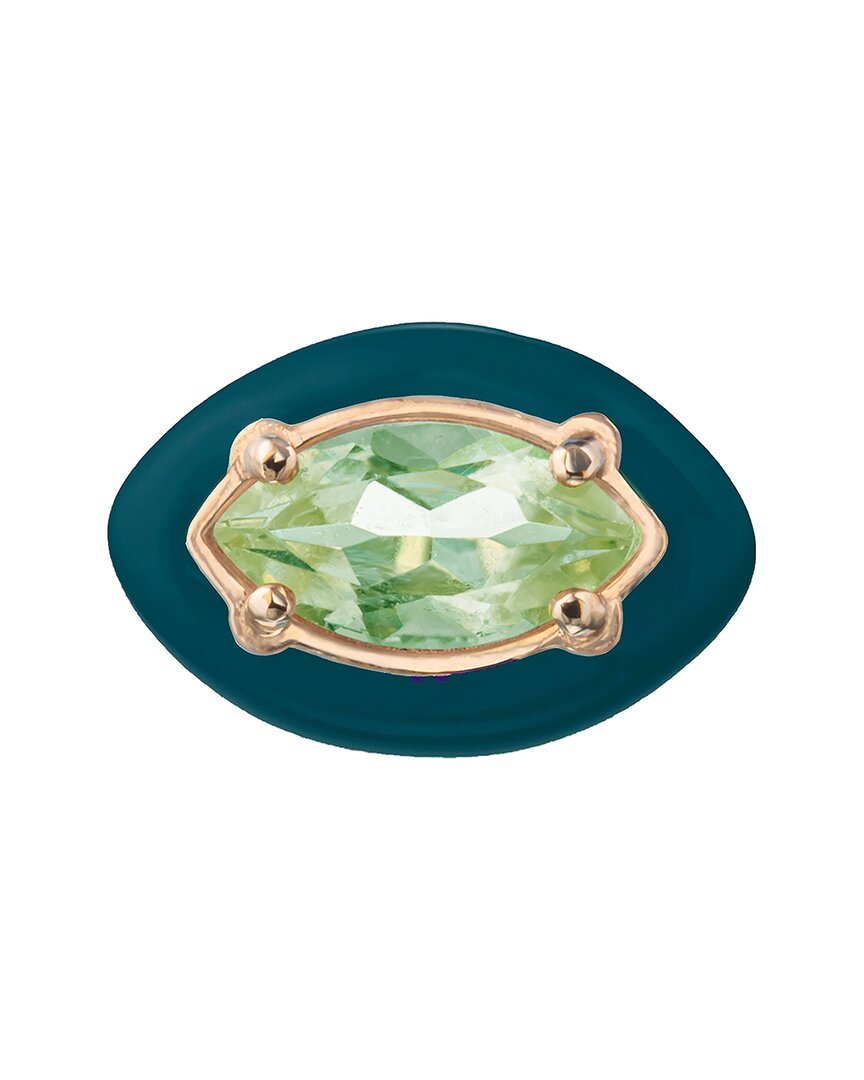 Bea Bongiasca Blume Funk 9K & Silber 1.66 ct. tw. Peridot Ohrstecker