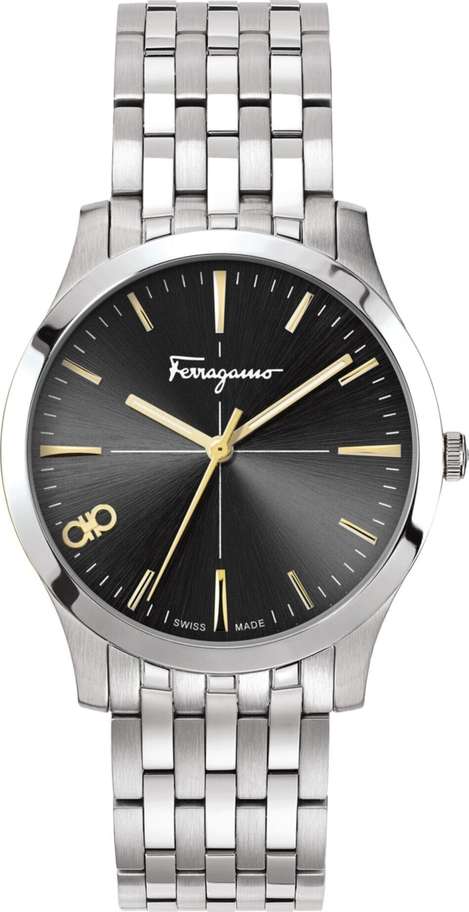 Ferragamo 35 mm silberne Quarzarmbanduhr für Damen