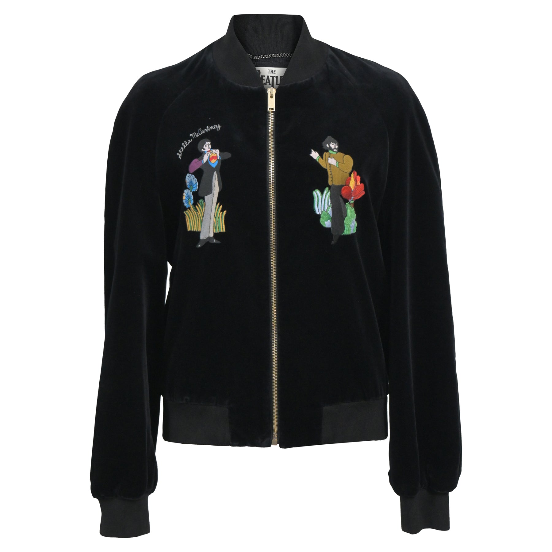 Stella McCartney All Together Now Bomberjacke aus schwarzem Samt