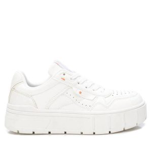 Damen Doppel Gummi Sneakers in weiß 7764929675324