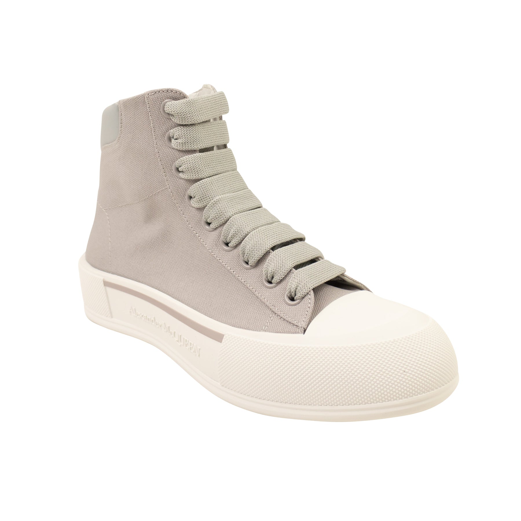 Alexander Mcqueen Deck Plimsoll Hi-Top Sneaker – Grau