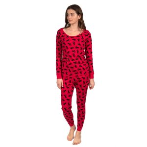 Weihnachten Damen zwei Stück Baumwolle Pyjamas Elch