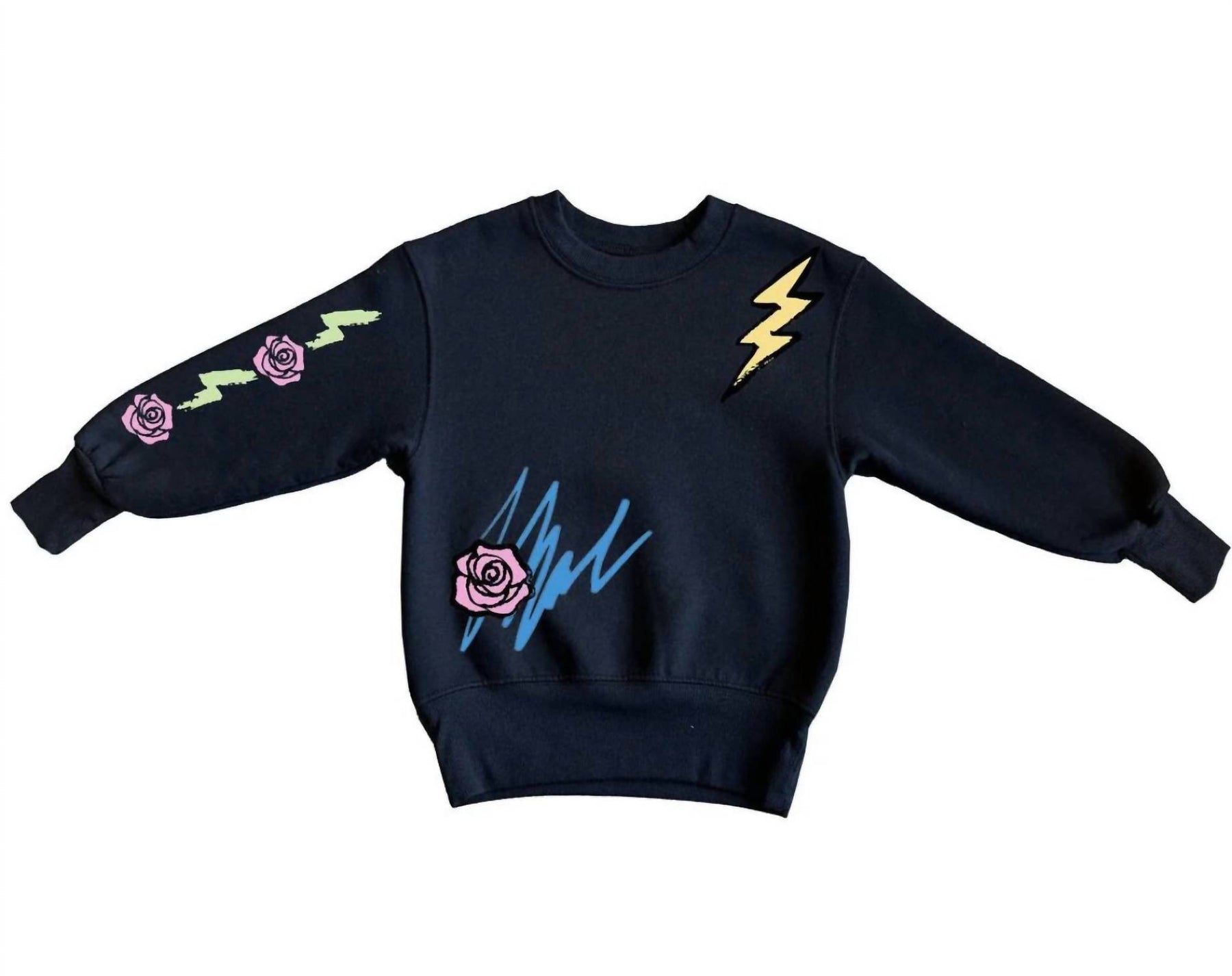 Kinder Stones Crew Sweatshirt in Jet Schwarz