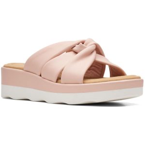 Clara Charm Kunstleder gepolstert Fußbett Keil Sandalen