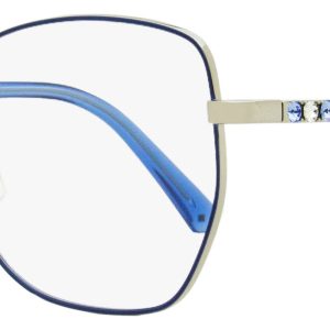 Swarovski Damen Schmetterling Brille SK5393 016 Palladium/blau 55mm