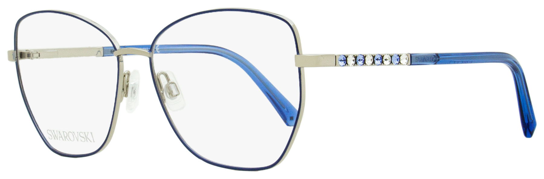 Swarovski Damen Butterfly Brillen SK5393 016 Palladium/Blau 55mm