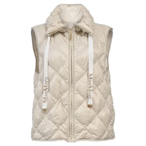Max Mara The Cube Diamond Quilt-Gilet aus weißem Nylon 7765022244924
