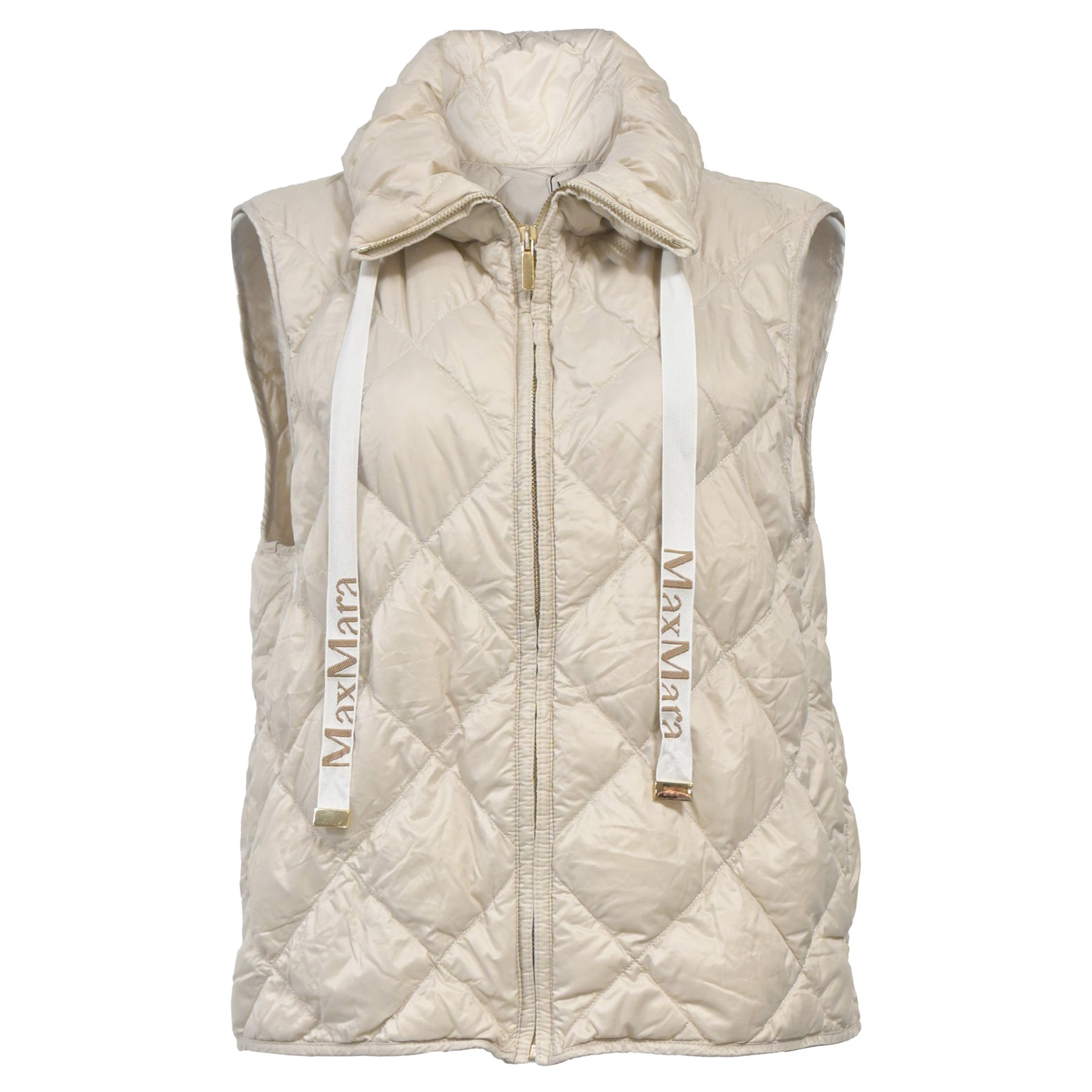 Max Mara Der Cube Gürtel aus weißem Nylon mit Diamanten